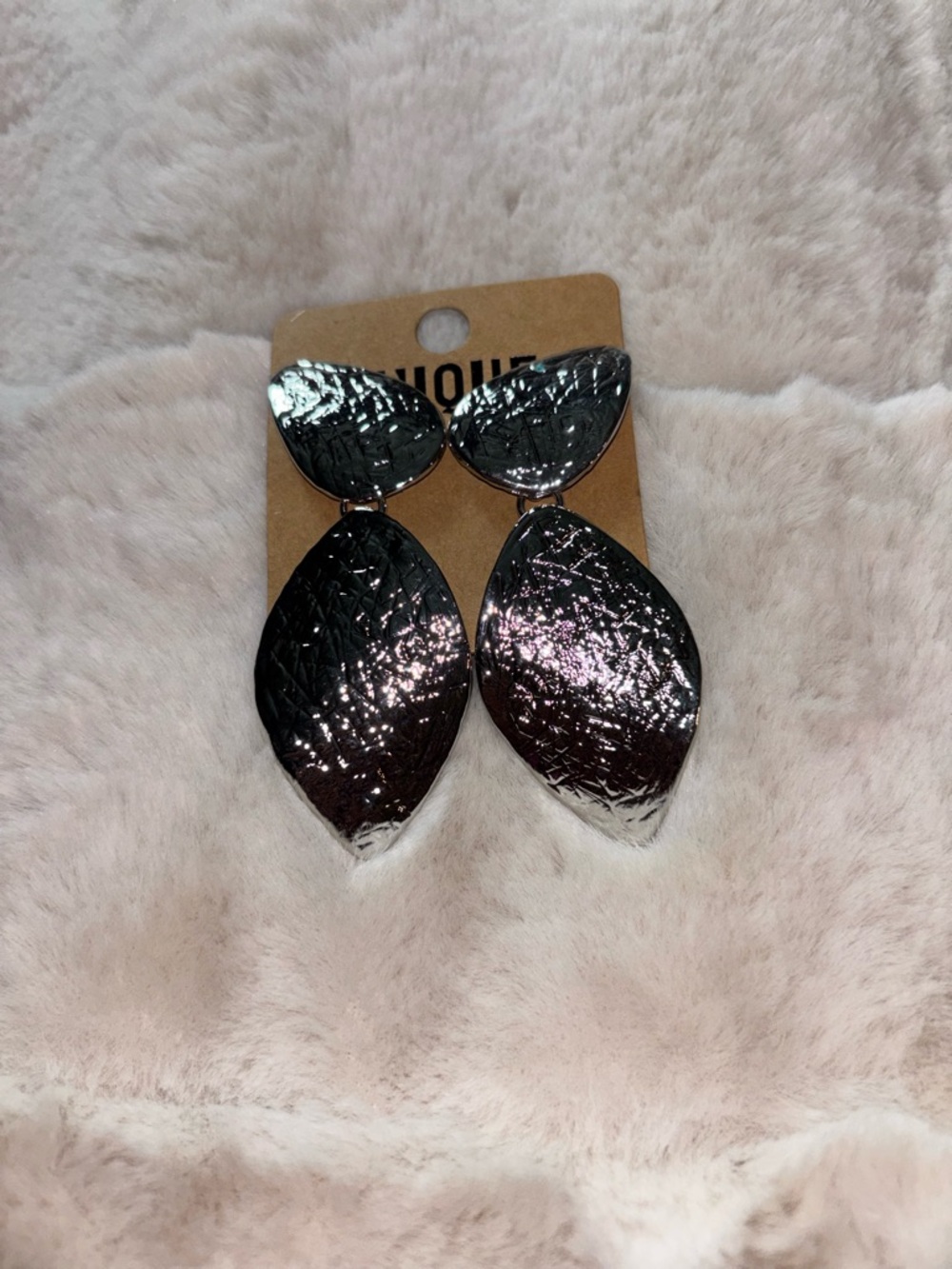Silver Leaf Drop Earrings - Women Jewelry